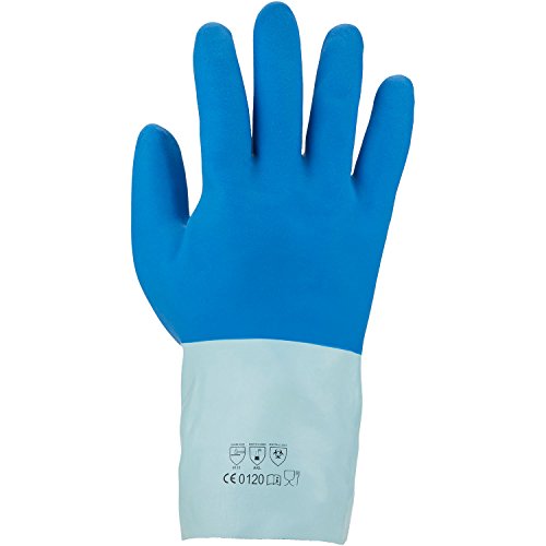 ASATEX Chemikalienschutz-Handschuh - Latex 3454, blau, Gr. 10 (12 Paar) von Asatex