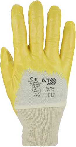 ASATEX Nitril-Handschuh 03400, gelb, Gr. 10 (12 Paar) von ASATEX