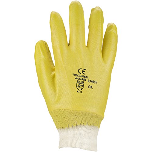ASATEX Nitril-Handschuh 03400V, gelb, Gr. 9 (12 Paar) von ASATEX
