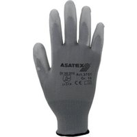 Asatex Handschuhe PU Gr.10 grau Nylon Feinstrick m.Strickbund von Asatex