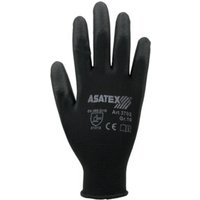 Asatex Handschuhe PU Gr.10 schwarz Nylon Feinstrick m.Strickbund von Asatex