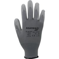 Asatex Handschuhe PU Gr.8 grau Nylon Feinstrick m.Strickbund von Asatex