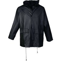 Asatex Regenjacke Gr.L schwarz PU-Stretch EN343 Kl.2 reißfest von Asatex