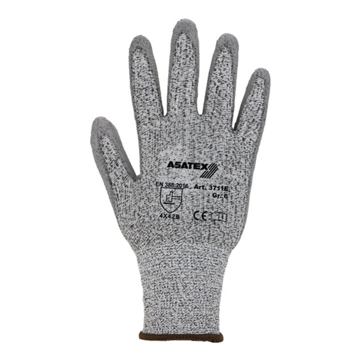 B-Ware Asatex Schnittschutzhandschuhe Arbeitshandschuhe Schnittschutz Gr 7 Grau 10 Paar von Asatex