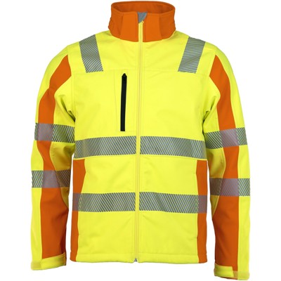 Prevent® Trendline Softshelljacke, warngelb/warnorange, Größe 2XL von Asatex