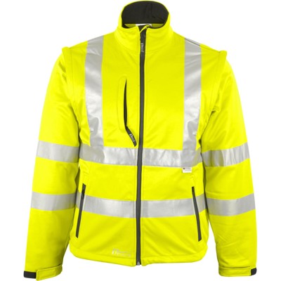 Prevent® Warnschutz-Softshell-Jacke, Ärmel abtrennbar, warngelb, Größe M von Asatex