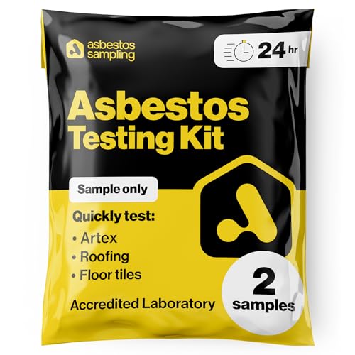 Nur Asbestprobe Test-Kit (2 Proben) inkl. 24-Stunden-Labortestgebühr (evtl. nicht in deutscher Sprache), Anleitung und Rücksende von Asbestos-Sampling.com