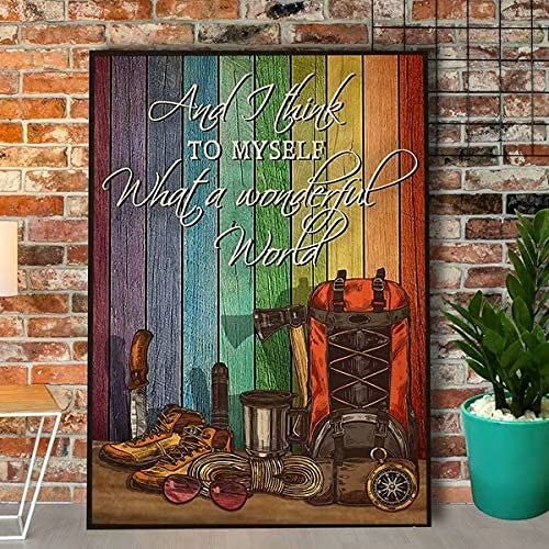 Blechschild Dekor Climbing and I Think to Myself What A Wonderful World Metallschild Vintage Home Decor Rustikale Aluminium-Blechschilder Wandkunst Metallposter 20,3 x 30,5 cm Blechschild Dekor Climbing and I Think to Myself What A Wonderful World Metallschild Vintage Home Decor Rustikale Aluminium-Blechschilder Wandkunst Metallposter 20,3 x 30,5 cm von Ascigo