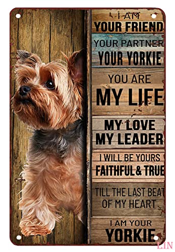 Blechschild Küche Yorkie Hund I am Your Friend Your Partner Your Yorkie You are My Life My Love Leader Metallschild Vintage Home Decor Rustikale Aluminium-Blechschilder Wandkunst Metallposter für Bar Blechschild Küche Yorkie Hund I am Your Friend Your Partner Your Yorkie You are My Life My Love Leader Metallschild Vintage Home Decor Rustikale Aluminium-Blechschilder Wandkunst Metallposter für Bar von Ascigo
