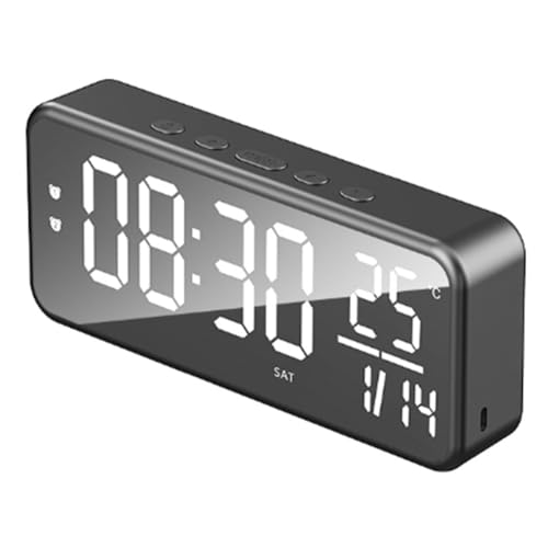 Ascitndy Smart Sound LED Musikwecker Wandmontage Tischuhr Studentenwecker Temperaturanzeige Schwarz Ascitndy Smart Sound LED Musikwecker Wandmontage Tischuhr Studentenwecker Temperaturanzeige Schwarz von Ascitndy