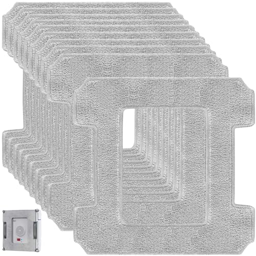 Asdazrxy 10 Stück Ersatz Wischtücher Zubehör für Ecovacs Winbot W1 Pro / W1 / W2 Omni / W2 Fensterputzroboter, Waschbare Mikrofaser Wischtücher Zubehör von Asdazrxy