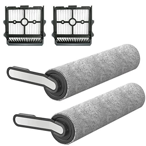 Asdazrxy Zubehörset für Tineco Floor One S5 Combo Akku-Nass-und Trockensauger, Ersatzteile Enthält 2 Bürstenrolle 2 HEPA-Filter(S5 Combo) von Asdazrxy