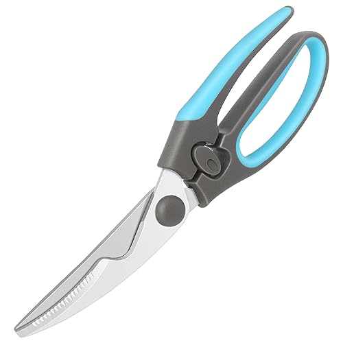 Asdirne Geflügelschere, Hühnerschere, Geflügelschere mit stabilem Edelstahl und Komfortgriff, kraftvolles Schneiden, lebensmittelechtes Material, für Küche, robustes Schneiden, Blau/Grau Asdirne Geflügelschere, Hühnerschere, Geflügelschere mit stabilem Edelstahl und Komfortgriff, kraftvolles Schneiden, lebensmittelechtes Material, für Küche, robustes Schneiden, Blau/Grau von Asdirne