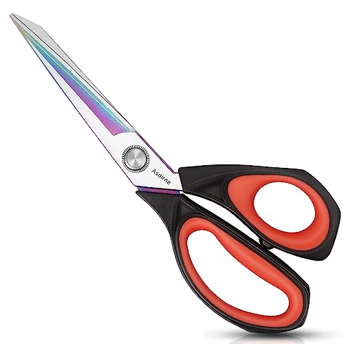 Asdirne Stoffschere, Schneidereischere mit Heavy Duty Mehrzweck-Titan-beschichteten Klingen und Bequemen Soft-Grip Griffe, 25CM, Schwarz/Rot Asdirne Stoffschere, Schneidereischere mit Heavy Duty Mehrzweck-Titan-beschichteten Klingen und Bequemen Soft-Grip Griffe, 25CM, Schwarz/Rot von Asdirne