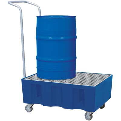 Auffangwanne PE 60 l mit Rollen und Gitterrost von Asecos