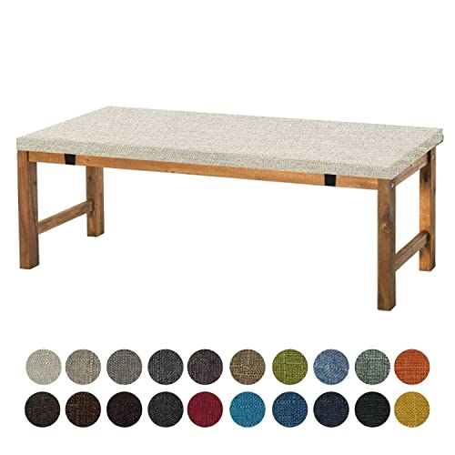 Aselbia Bankauflage Sitzkissen 140X35X5CM,Waschbare Rutschfestes Bankkissen Sitzauflage Bequeme Bankpolster für Bank, Fensterbank, Gartenmöbel, Terrasse, Drinnen,Beige von Aselbia