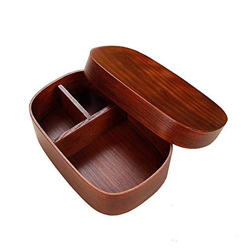 AsentechUK® Wiederverwendbare Brotdose aus Holz im japanischen Stil, Bento-Box, Lebensmittel, Obst, Sushi-Boxen von AsentechUK