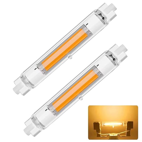 Aseoacc Lampe R7S LED 78mm Dimmbar 20W - Ersetzt 200W Halogen - CRI 90+, 2000 Lumen, 360° Beleuchtung - Kompatibel mit 220-240V (Naturweiß 4500 K, 78 mm – 2 Stück) von Aseoacc