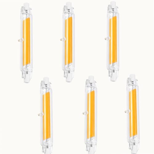 Aseoacc R7S LED 78mm Dimmbar 10W, LED R7S 78 Glühbirne, Entspricht 100W-Halogenlampe, Naturweiß 4500K 1000lm, 360 Grad, AC 220–240 V, 6pcs 10W von Aseoacc