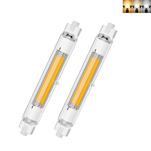 Aseoacc R7S LED 78mm Dimmbar 20W, LED R7S 78 Glühbirne, Entspricht 200W-Halogenlampe, 360 Grad, AC 220–240 V (Warmweiß 3000K, 2 Stück 78MM/20W) von Aseoacc