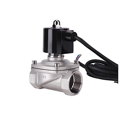 3,8 cm 304 Edelstahl-Magnetventil, 110 V, 24 V, 12 V, 24 V, normalerweise geschlossen für Unterwasser (G-12 VDC-NBR-SEAL) von Asfgchh