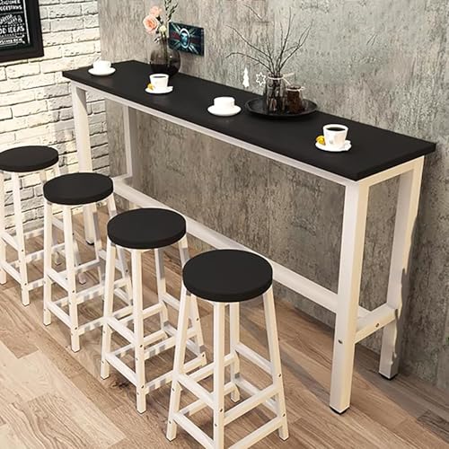 Asfgchh Moderner rechteckiger Bartisch, Schwarz (L x B x H): 100 x 40 cm von Asfgchh