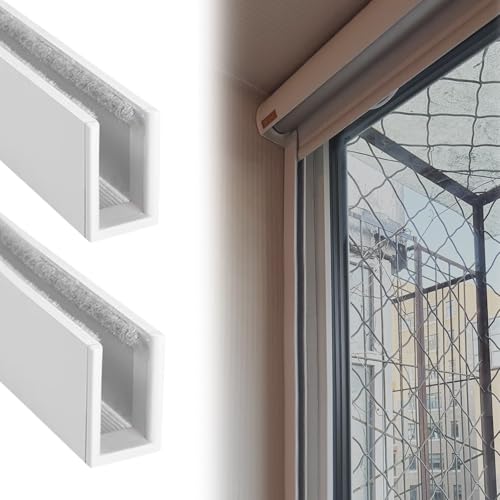 Individuelle Länge 60 80 100 cm 1,2 1,4 1,6 2 2,4 m Blind-Lichtspaltblocker, blockierende Fenster-Seitenschienen für Küche/Schlafzimmer/Büro, Aluminium-Verdunkelungsstreifen, strapazierfähig (weiß, 2 von Asfgchh