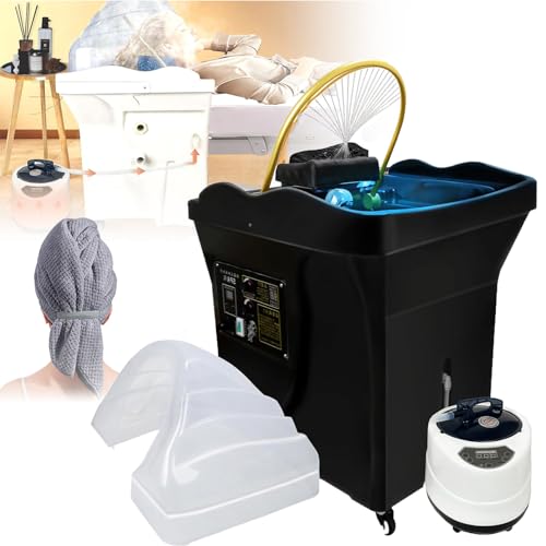 Japanese Head Spa Equipment with Fumigation and Phototherapy, Portable Hair Washing Sink Thermostatic Water Circulation Shampoo Basin,Black Japanese Head Spa Equipment with Fumigation and Phototherapy, Portable Hair Washing Sink Thermostatic Water Circulation Shampoo Basin,Black von Asfgchh