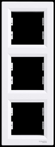 asfora – Rahmen, Set von 3 Rahmen senkrecht, Schneider Electric, Colour, weiß, New von Asfora