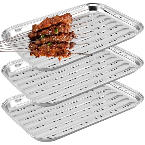Asfrode 2 Stück BBQ Grillschalen aus Edelstahl, 34.5 x 24.2 x 2.7 cm Wiederverwendbare Grillkorb Gemüsekorb Aussenbereich für Gemüse Fisch oder Fleisch für Gas-, Elektro- und Holzkohlegrill (Silver) Asfrode 2 Stück BBQ Grillschalen aus Edelstahl, 34.5 x 24.2 x 2.7 cm Wiederverwendbare Grillkorb Gemüsekorb Aussenbereich für Gemüse Fisch oder Fleisch für Gas-, Elektro- und Holzkohlegrill (Silver) von Asfrode