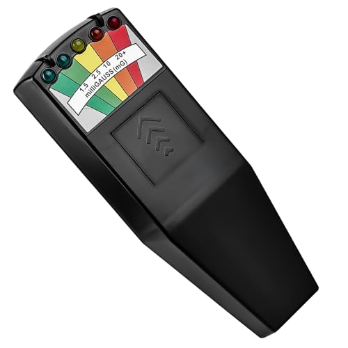 Asfrode K2 EMF Meter Magnetfeld, 5 LED K2 EMF Tragbarer Strahlungsdetektor Messgerät Paranormal Equipment Tester Detektor für Büro Zuhause Geisterjagd 50 Hz–20.000 Hz von Asfrode