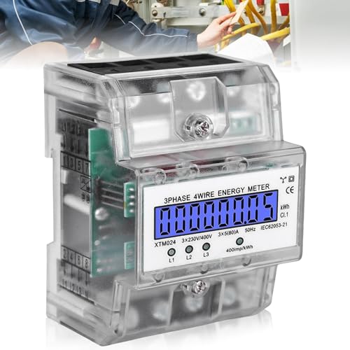 Stromzähler Hutschiene, 3-Phasen 4-Draht Geeicht Stromzähler Drehstromzähler Hutschiene 230/400V 5-100A Digitaler Stromzähler mit LCD Digitaler Stromzähler Drehstromzähler für DIN Zwischenzähler Strom Stromzähler Hutschiene, 3-Phasen 4-Draht Geeicht Stromzähler Drehstromzähler Hutschiene 230/400V 5-100A Digitaler Stromzähler mit LCD Digitaler Stromzähler Drehstromzähler für DIN Zwischenzähler Strom von Asfrode