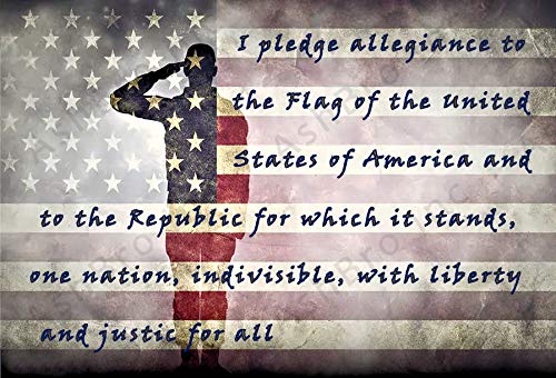 AshBro Metall-Blechschild "We The People Pledge of Allegiance" Kompliment to Any 2nd Amendment Sign Metal 1791 2nd Amendment Tin Sign American Sign Conföderate Decor 30,5 x 20,3 cm von AshBro Inc.