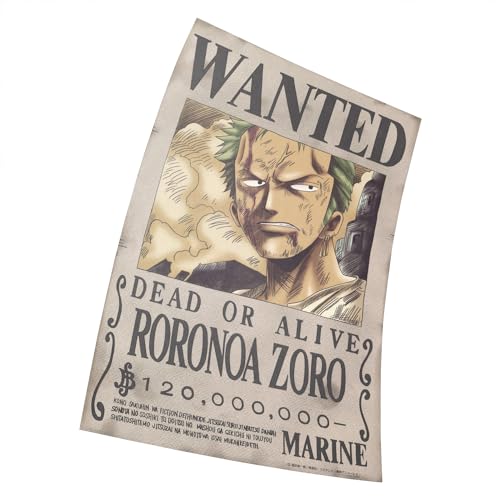 One Piece Poster - Wanted Roronoa Zoro 38x58cm 380mm x 580mm von Asher