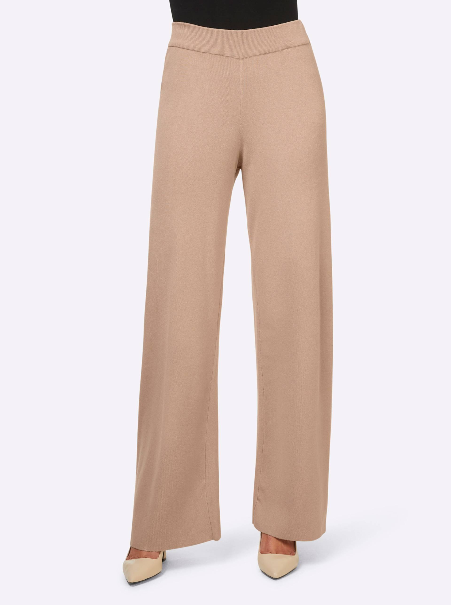 Strickhose in beige von heine von heine