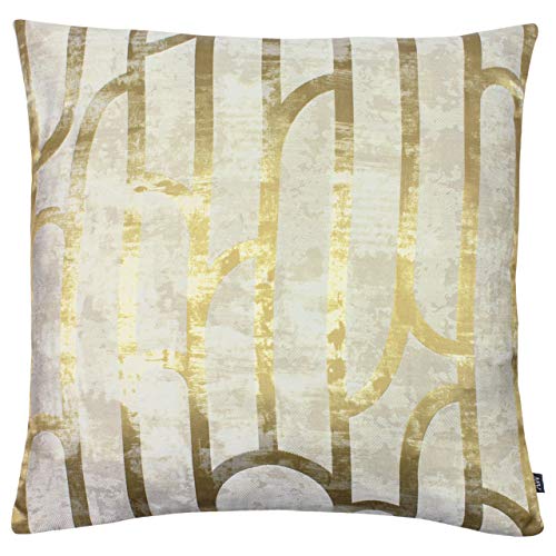 Ashley Wilde Meyer Polyester gefülltes Kissen, Ochre/Gold, 50 x 50cm von Ashley Wilde