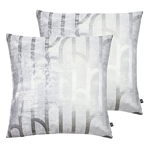Ashley Wilde Meyer Twin Pack-Polyester gefüllte Kissen, Platin/Silber, 50 x 50cm, 2 von Ashley Wilde