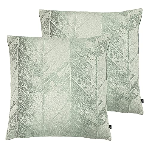 Ashley Wilde Myall Twin Pack-Feder gefüllte Kissen, Polyester-Mischgewebe, Celadon/EAU de Nil, 50 x 50cm, 2 von Ashley Wilde