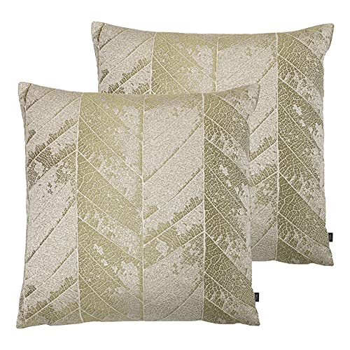 Ashley Wilde Myall Twin Pack-Polyester gefüllte Kissen, Messing/Mokka, 50 x 50cm, 2 von Ashley Wilde