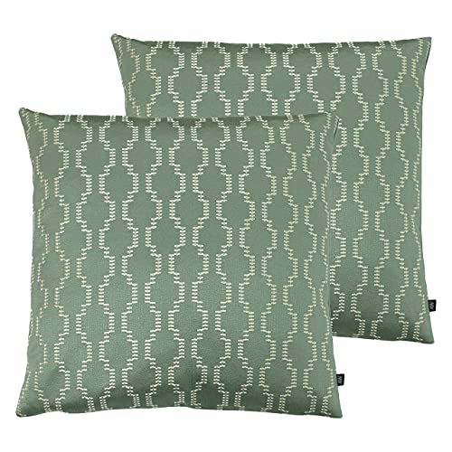 Ashley Wilde Nash Twin Pack-Polyester gefüllte Kissen, Sage/EAU de Nil, 50 x 50cm, 2 von Ashley Wilde