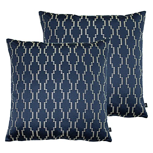 Ashley Wilde Nash Twin Pack-Polyester gefüllte Kissen, Tinte/Royal, 50 x 50cm, 2 von Ashley Wilde