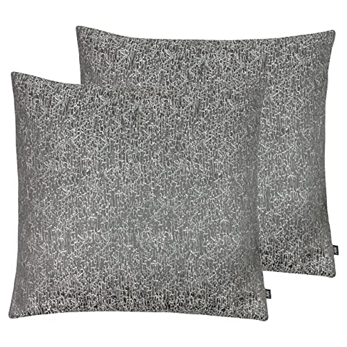 Ashley Wilde Rion Polyester gefüllte Kissen (Twin Pack), Slate/Steel, 50 x 50cm, 2 von Ashley Wilde