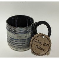 Keramiktasse, Schwarz-Weiße Keramik-Kaffeetasse, 200 Ml, Handgemachte Rustikale Teetasse Im Used-Look, Espressotasse Mit Rippenstruktur Und Keramiktasse, Schwarz-Weiße Keramik-Kaffeetasse, 200 Ml, Handgemachte Rustikale Teetasse Im Used-Look, Espressotasse Mit Rippenstruktur Und von AshleyBethPottery