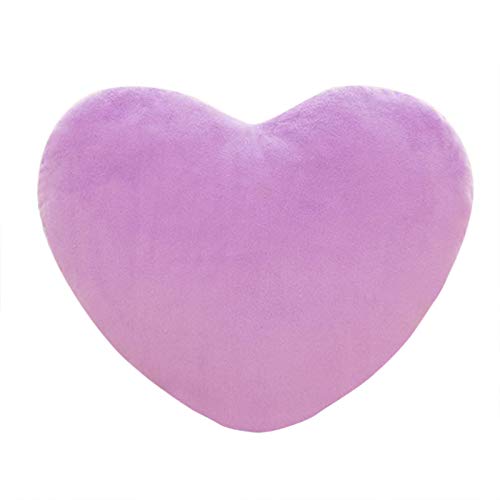 Herz Kissen Personalisiertes Kissen Herzkissen Kuscheliges Plüsch Herz Dekoratives Kissen für Sofa Schlafzimmer Herzform Kuschelkissen Schmusekissen für Freund, Freundin, Rosa (Purple-2, 20CM) von Ashleyzj