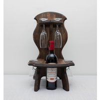 Weinlagerung, Weinflaschenhalter, Weinglashalter, Weihnachtsgeschenke, Tischweinregal, Geschenk Für Weinliebhaber, Papa, Männer von AshminWood