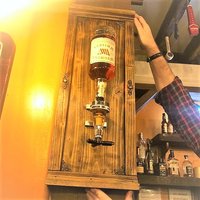 Whisky Schnaps Wand Montiert Spender /Alkohol Spender/ 1 Flaschen Halter /Holz /Geschenk Für Ihn Papa/Für Mann von AshminWood