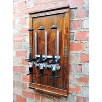 Whisky Schnaps Wand Montiert Spender /Alkohol Spender/ 3 Flaschen Halter /Holz /Geschenk Für Ihn Papa/Für Ehemann von AshminWood