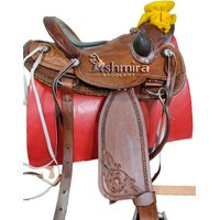 Western Leather Ranch Roping Sattel Set, Wade Baum Für Viehzüchter, Pferderennen Custom Versandkostenfrei von Ashmirasaddlery