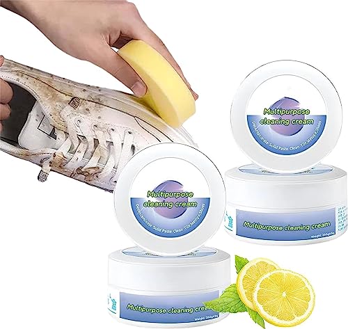 2023 New Shoes Stains Cleaning Cream,Shoes Multipurpose Cleaning Cream 260g,Shoes Multifunctional Cleaning Cream with Sponge Eraser,No Need to Wash, Brighten with One Rub (2 Pcs) von Ashopfun