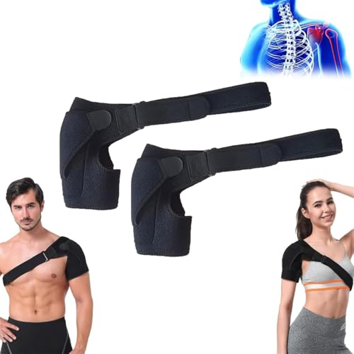 Ashopfun Anaconda Shoulder Brace, Anaconda Knee Brace, Anaconda Fightwear Knee Brace, Shoulder Compression Sleeve, Adjustable Shoulder Support Brace for Torn Rotator Cuff (2 Pcs) von Ashopfun